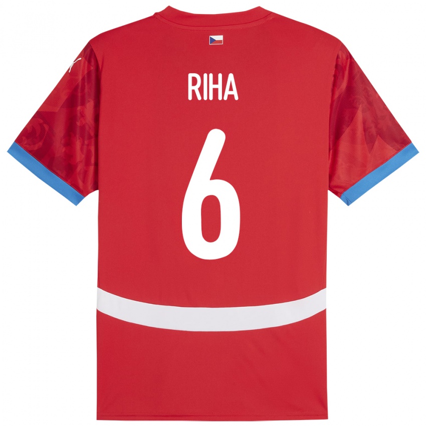 Kinderen Tsjechië Ferdinand Riha #6 Rood Thuisshirt Thuistenue 24-26 T-Shirt