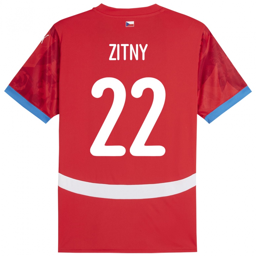 Kinderen Tsjechië Matej Zitny #22 Rood Thuisshirt Thuistenue 24-26 T-Shirt