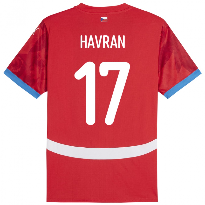 Kinderen Tsjechië Marek Havran #17 Rood Thuisshirt Thuistenue 24-26 T-Shirt