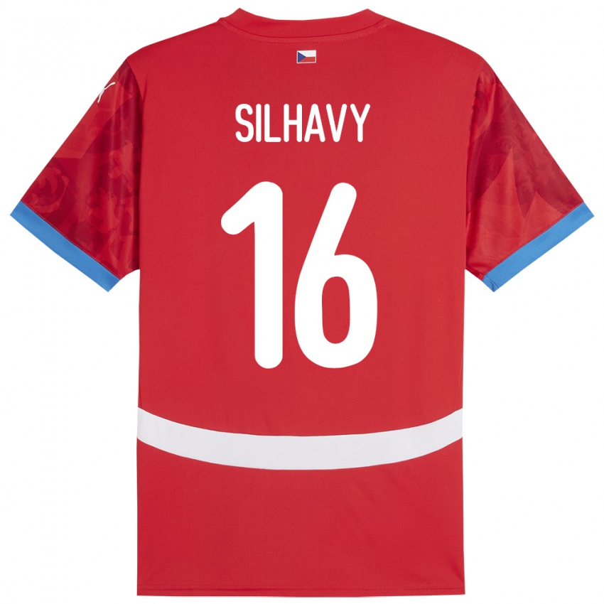 Kinderen Tsjechië Matyas Silhavy #16 Rood Thuisshirt Thuistenue 24-26 T-Shirt