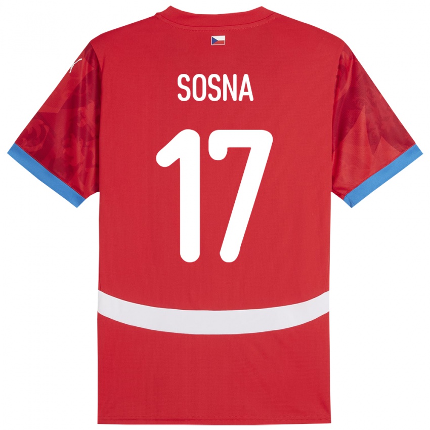 Kinderen Tsjechië Adam Sosna #17 Rood Thuisshirt Thuistenue 24-26 T-Shirt