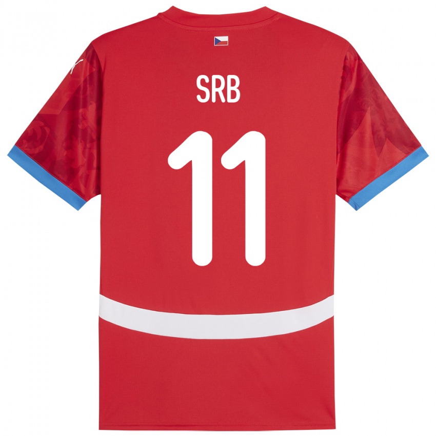 Kinderen Tsjechië Matous Srb #11 Rood Thuisshirt Thuistenue 24-26 T-Shirt