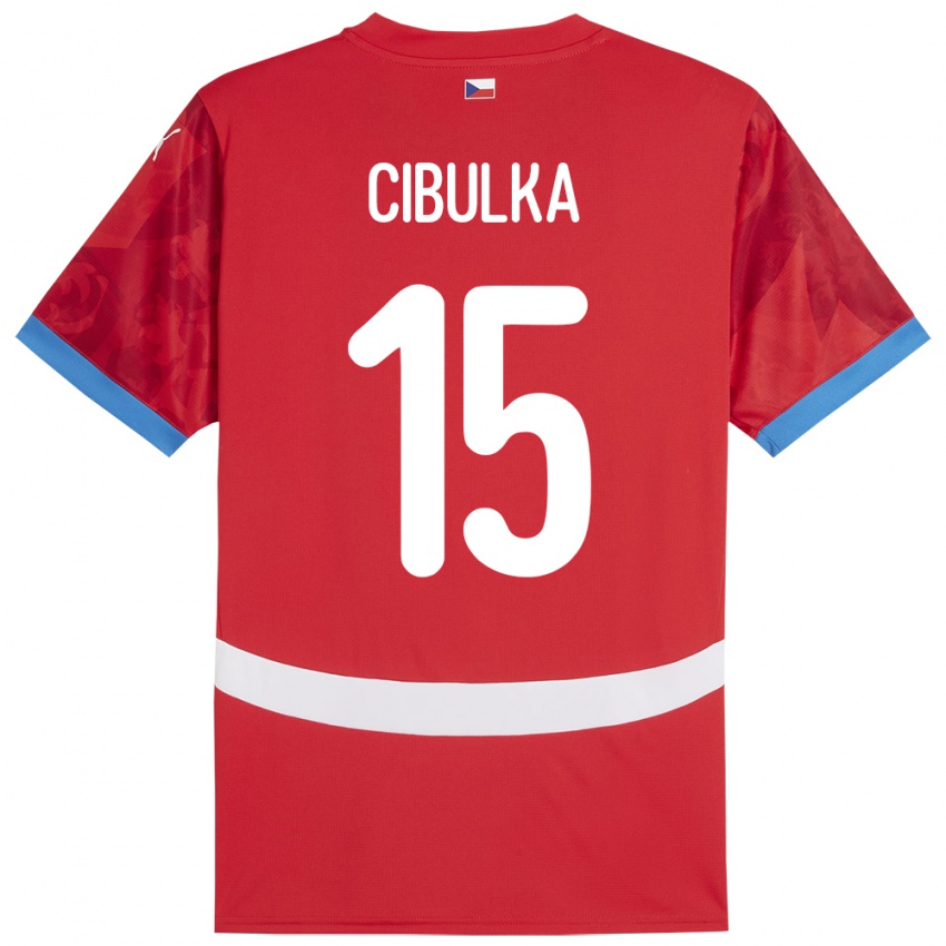 Kinderen Tsjechië Oskar Cibulka #15 Rood Thuisshirt Thuistenue 24-26 T-Shirt