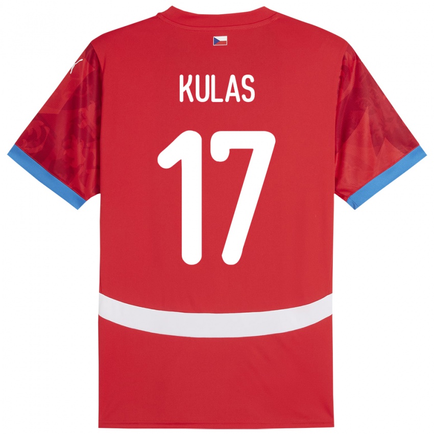 Kinderen Tsjechië Martin Kulas #17 Rood Thuisshirt Thuistenue 24-26 T-Shirt