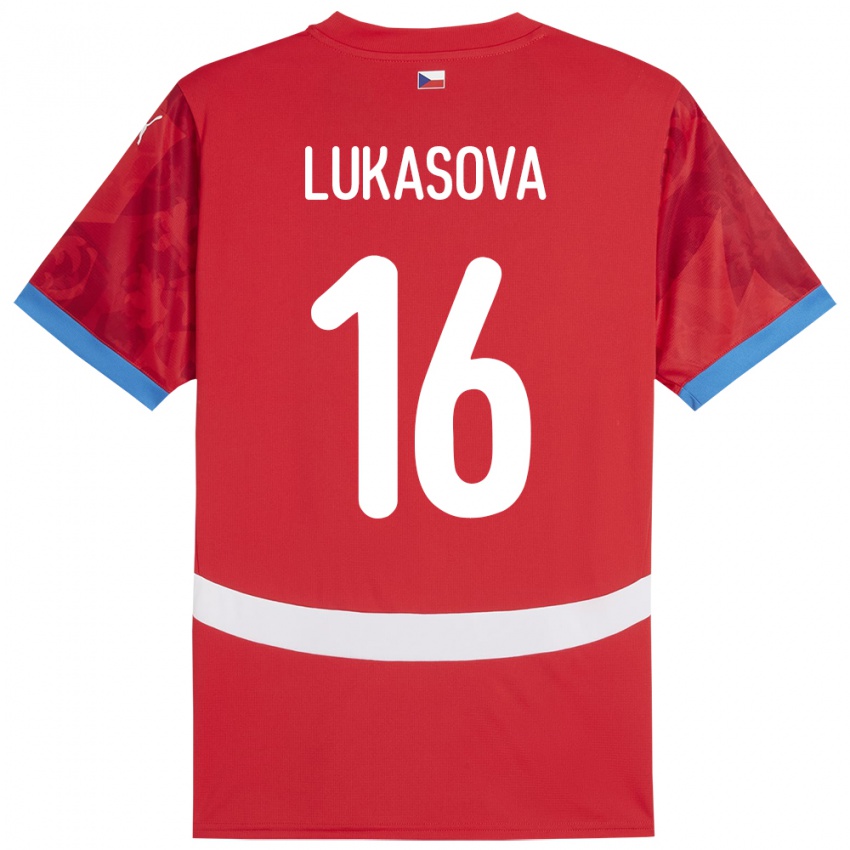 Kinderen Tsjechië Olivie Lukášová #16 Rood Thuisshirt Thuistenue 24-26 T-Shirt