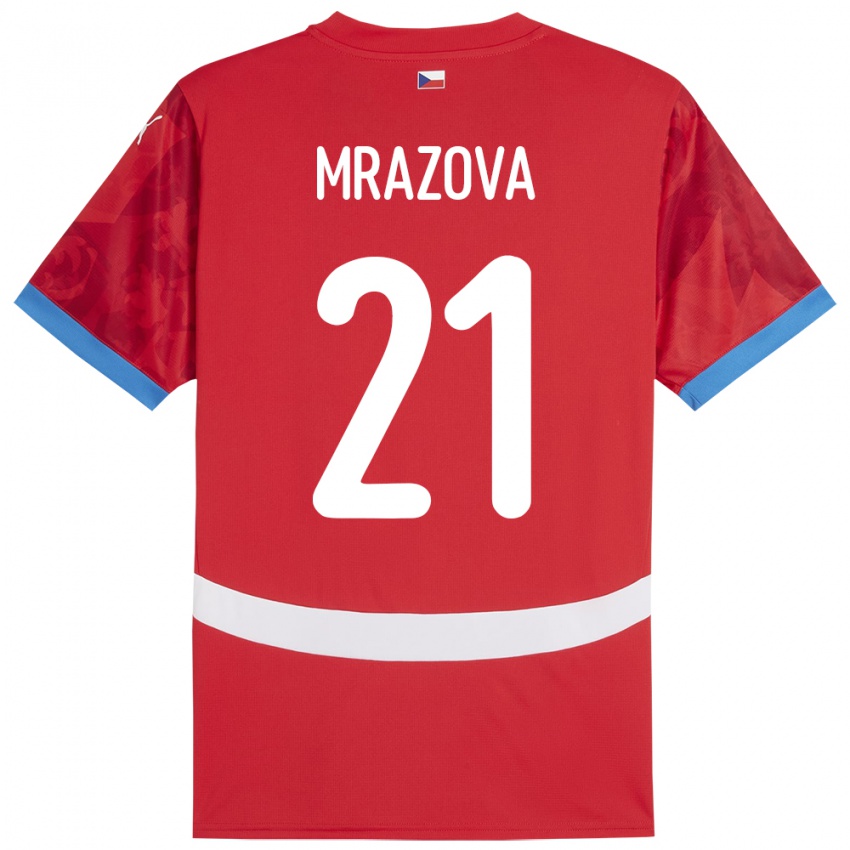 Kinderen Tsjechië Miroslava Mrázová #21 Rood Thuisshirt Thuistenue 24-26 T-Shirt