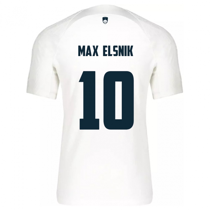 Kinderen Slovenië Timi Max Elsnik #10 Wit Thuisshirt Thuistenue 24-26 T-Shirt