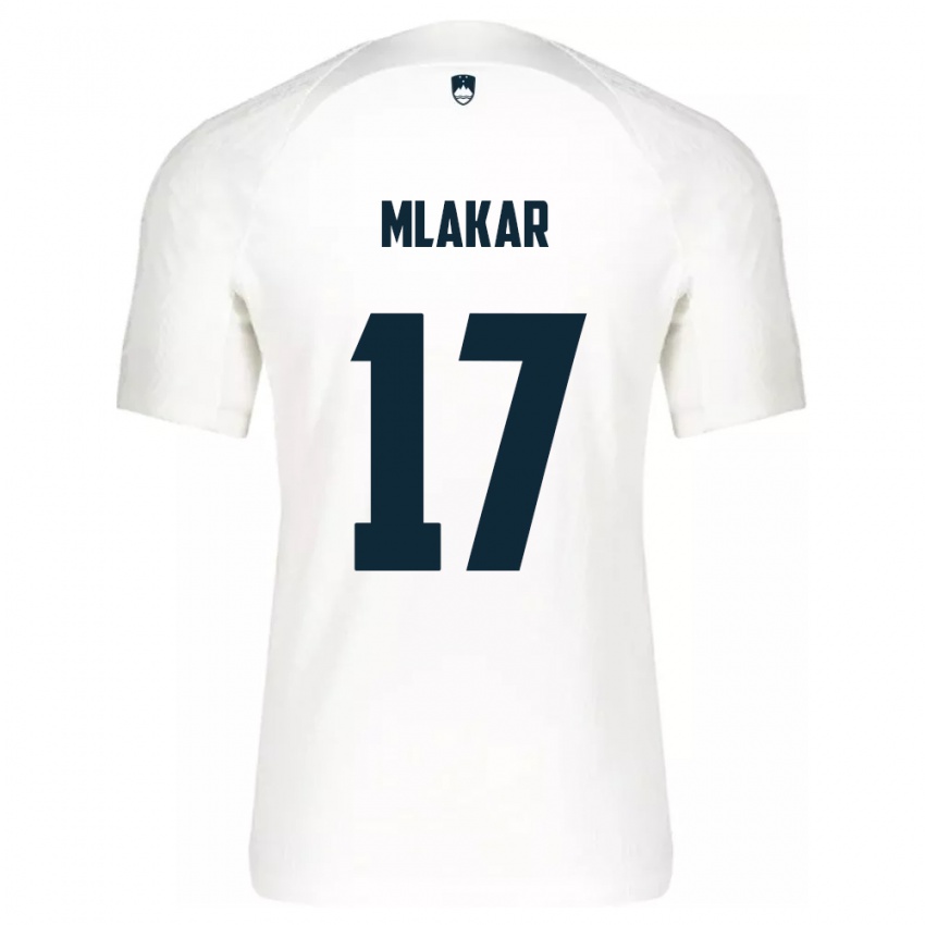 Kinderen Slovenië Jan Mlakar #17 Wit Thuisshirt Thuistenue 24-26 T-Shirt