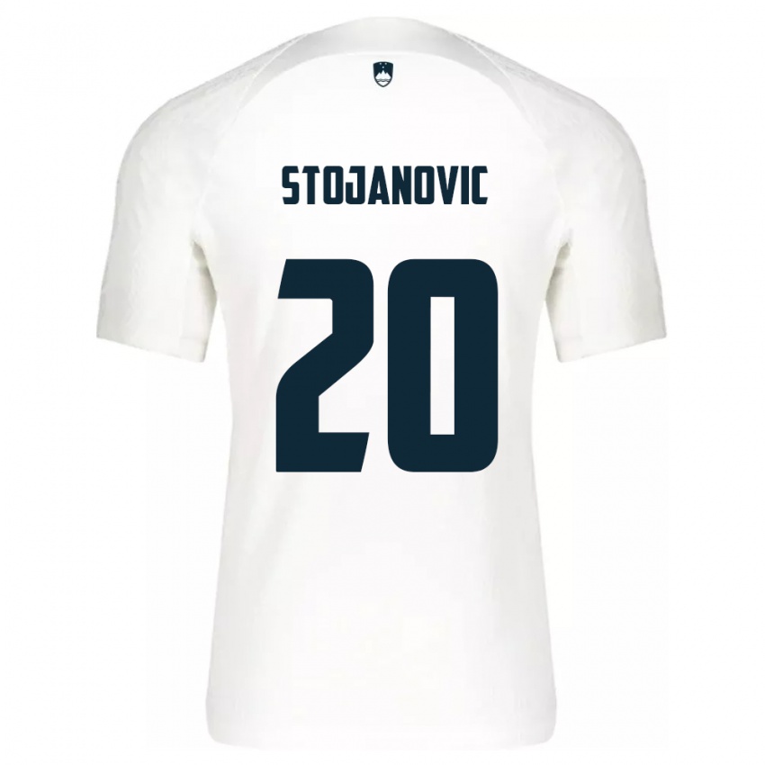 Kinderen Slovenië Petar Stojanović #20 Wit Thuisshirt Thuistenue 24-26 T-Shirt