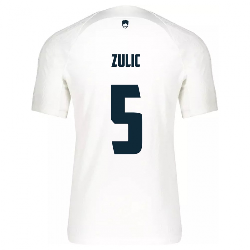 Kinderen Slovenië Anel Zulic #5 Wit Thuisshirt Thuistenue 24-26 T-Shirt