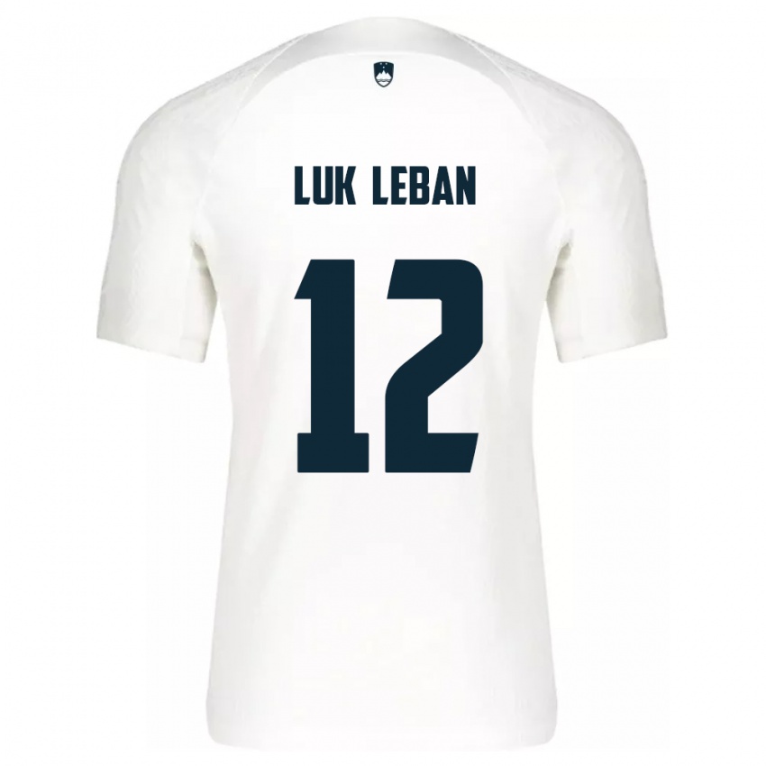 Kinderen Slovenië Zan Luk Leban #12 Wit Thuisshirt Thuistenue 24-26 T-Shirt