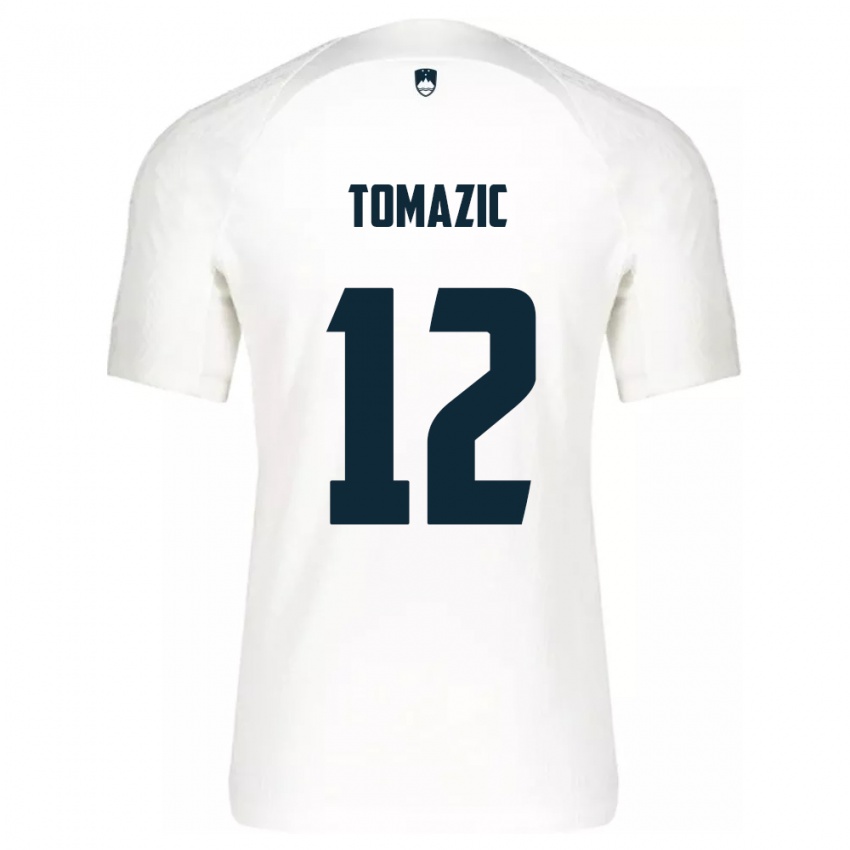 Kinderen Slovenië Lukas Tomazic #12 Wit Thuisshirt Thuistenue 24-26 T-Shirt