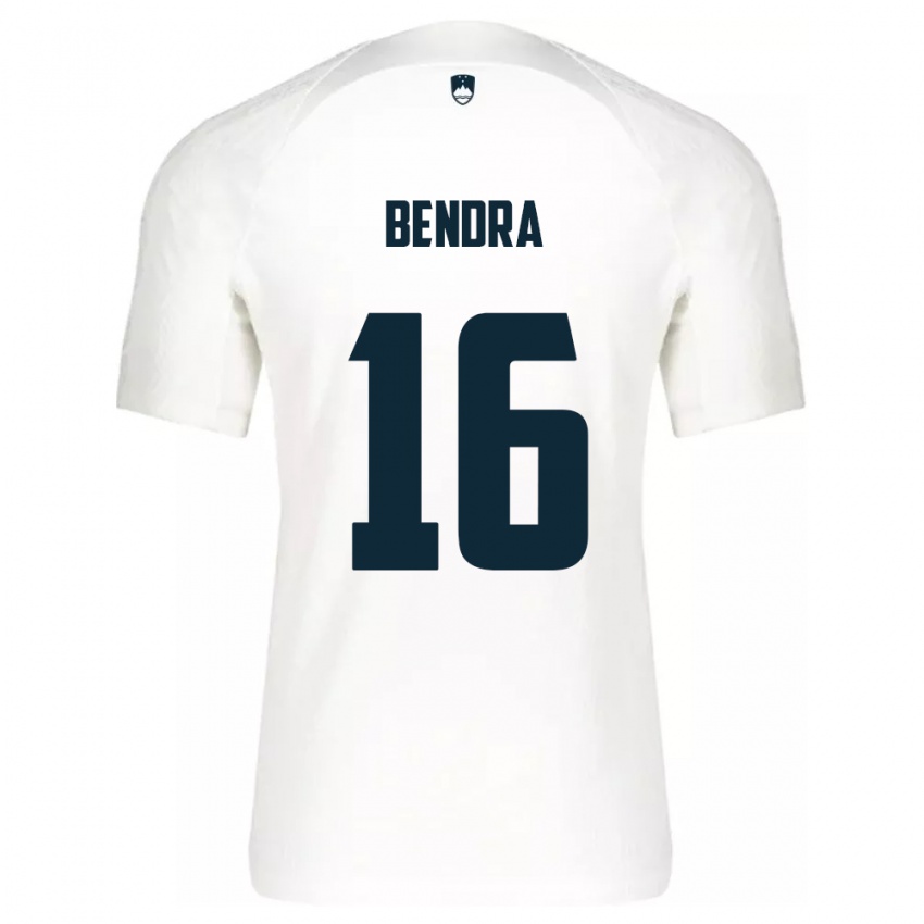 Kinderen Slovenië Kristjan Bendra #16 Wit Thuisshirt Thuistenue 24-26 T-Shirt