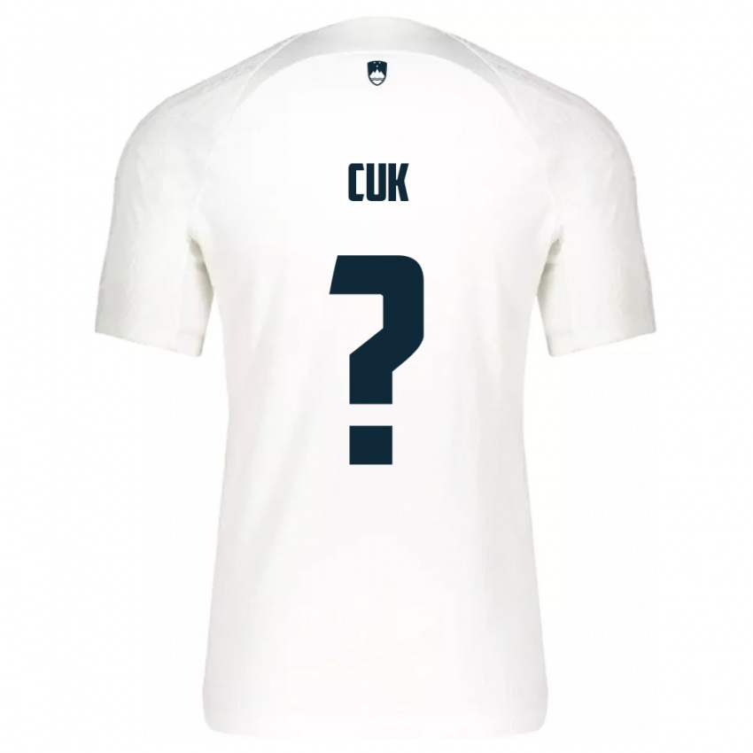 Kinderen Slovenië Tine Cuk #0 Wit Thuisshirt Thuistenue 24-26 T-Shirt