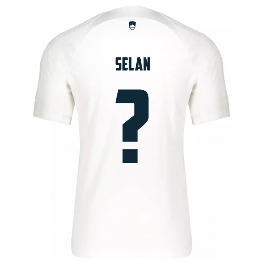 Kinderen Slovenië Beno Selan #0 Wit Thuisshirt Thuistenue 24-26 T-Shirt