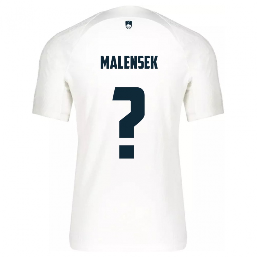 Kinderen Slovenië Matej Malensek #0 Wit Thuisshirt Thuistenue 24-26 T-Shirt