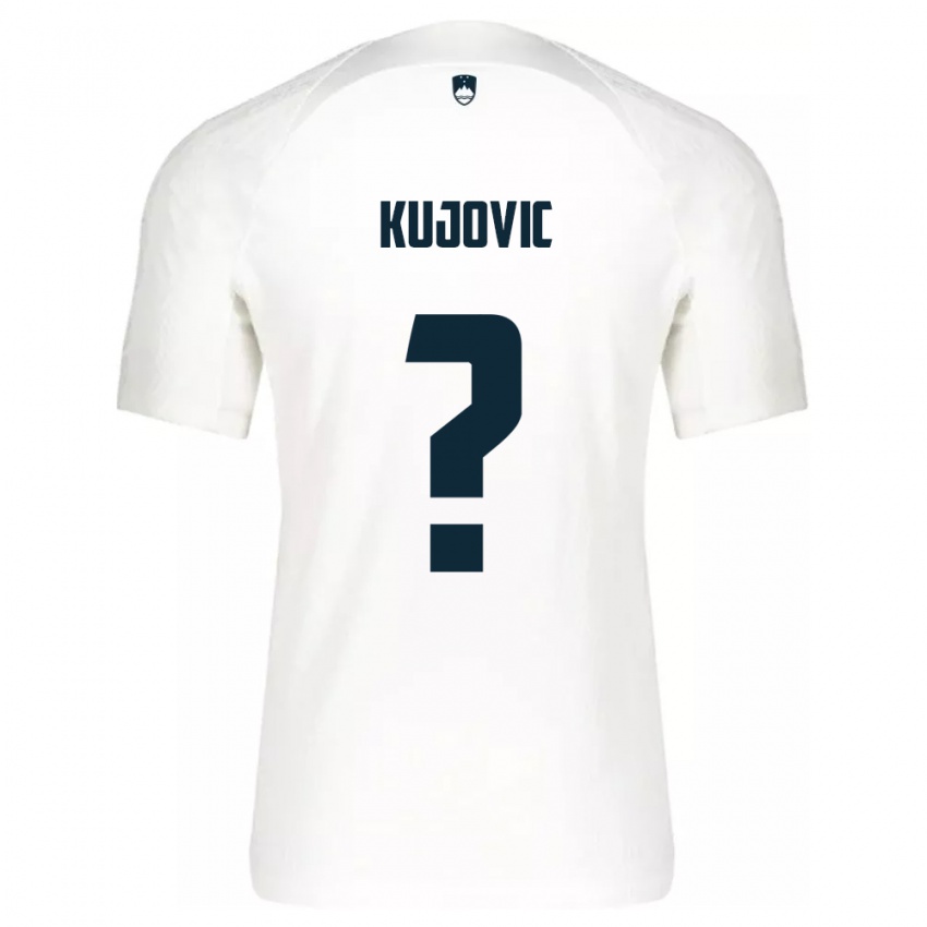 Kinderen Slovenië Tian Kujovic #0 Wit Thuisshirt Thuistenue 24-26 T-Shirt