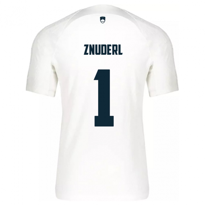 Kinderen Slovenië Tai Znuderl #1 Wit Thuisshirt Thuistenue 24-26 T-Shirt