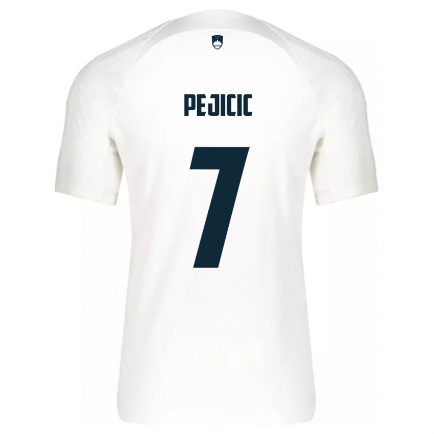 Kinderen Slovenië David Pejičić #7 Wit Thuisshirt Thuistenue 24-26 T-Shirt