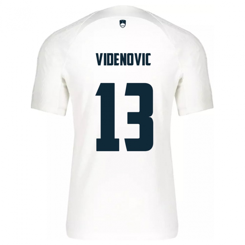 Kinderen Slovenië Denis Videnovic #13 Wit Thuisshirt Thuistenue 24-26 T-Shirt