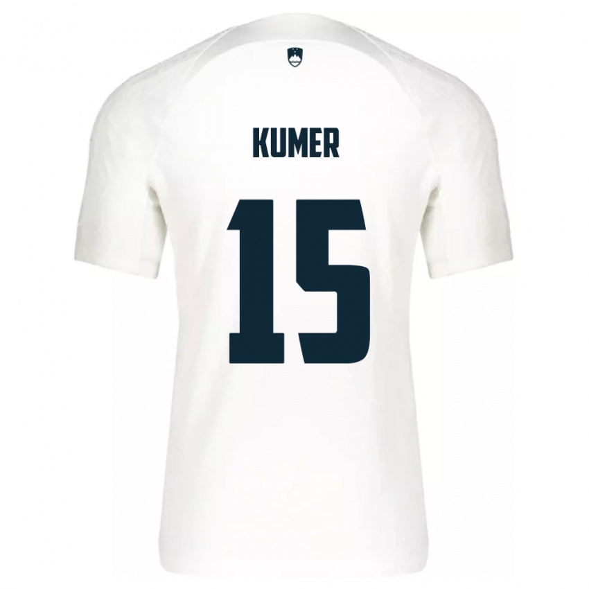 Kinderen Slovenië Alin Kumer #15 Wit Thuisshirt Thuistenue 24-26 T-Shirt