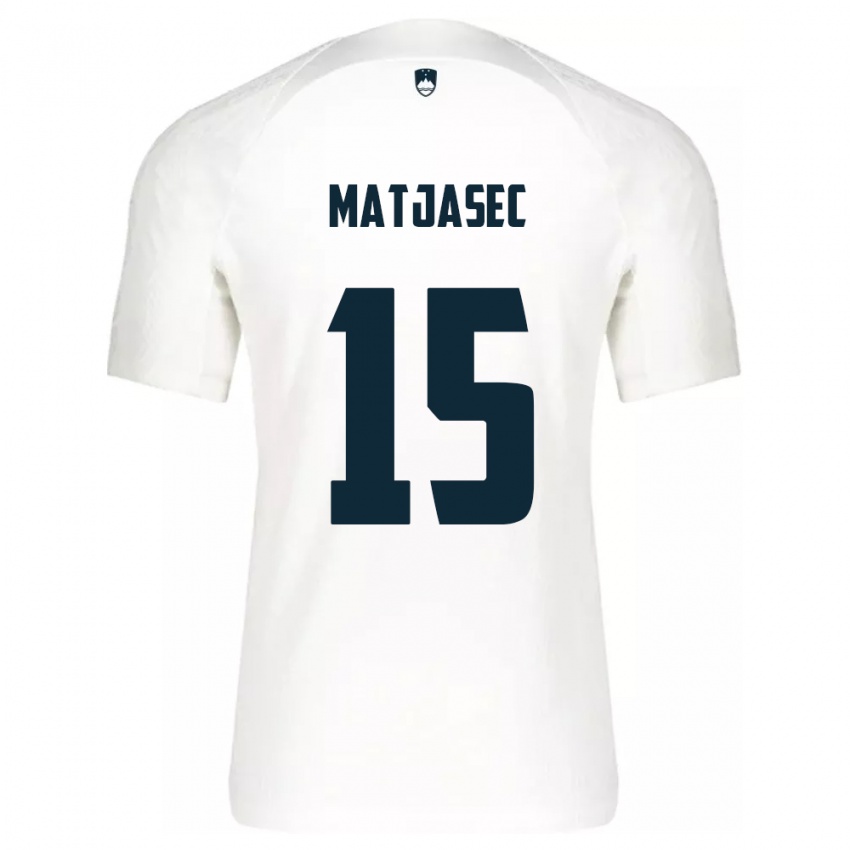 Kinderen Slovenië Miha Matjasec #15 Wit Thuisshirt Thuistenue 24-26 T-Shirt