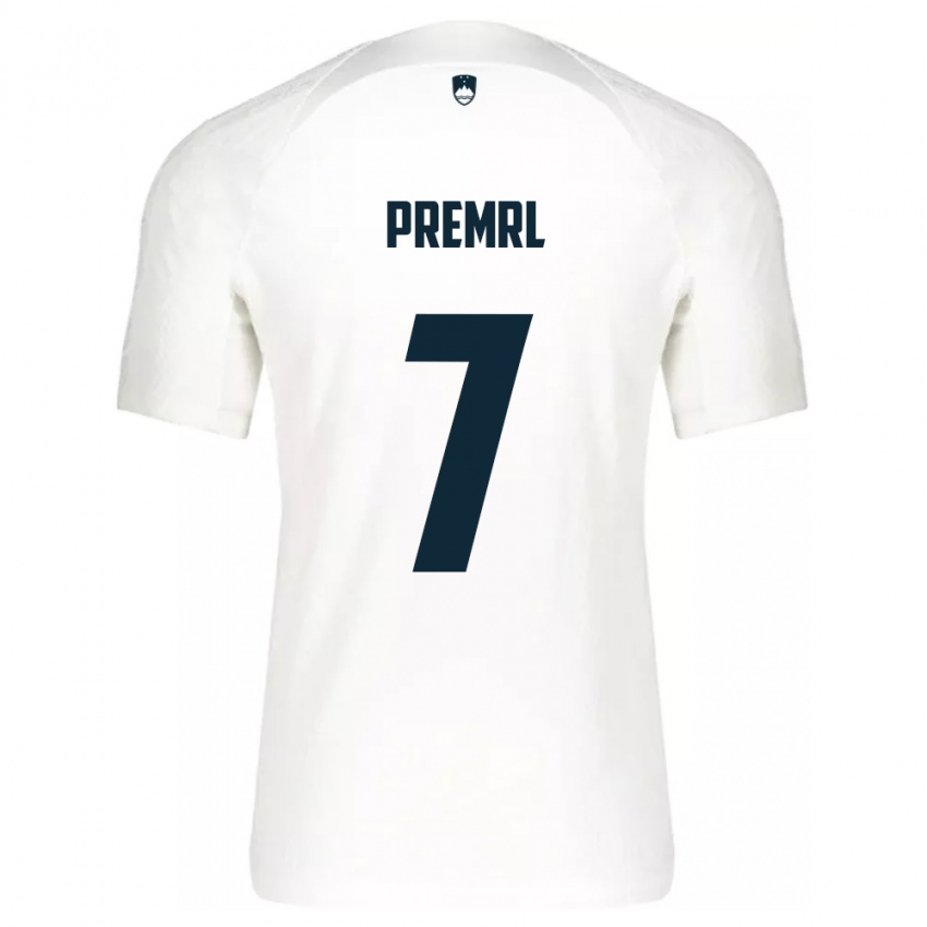 Kinderen Slovenië Jaka Premrl #7 Wit Thuisshirt Thuistenue 24-26 T-Shirt