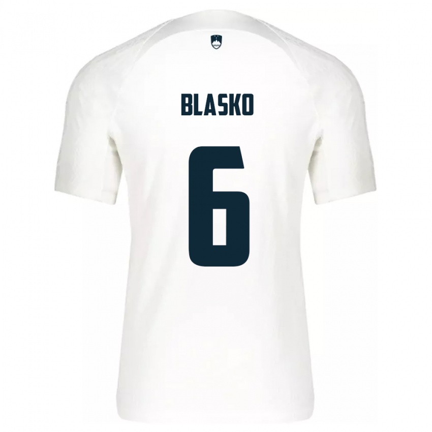 Kinderen Slovenië Svit Blasko #6 Wit Thuisshirt Thuistenue 24-26 T-Shirt