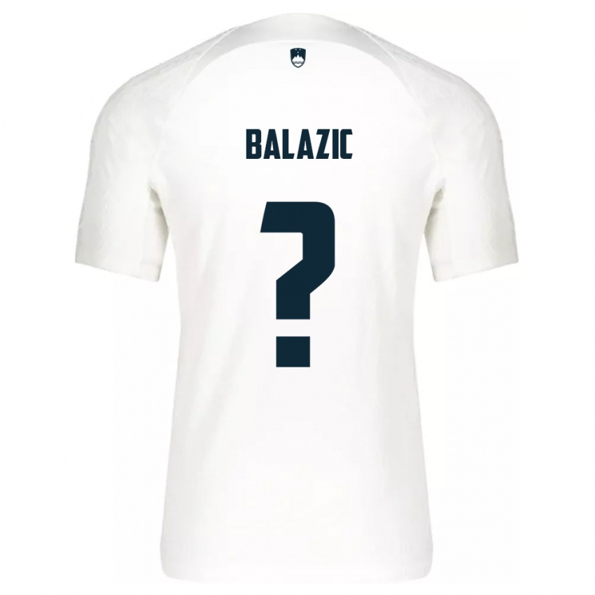 Kinderen Slovenië Jan Balazic #0 Wit Thuisshirt Thuistenue 24-26 T-Shirt