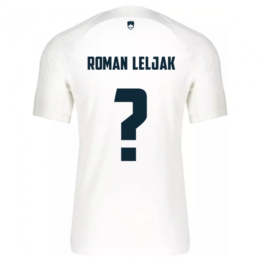 Kinderen Slovenië Nejc Roman Leljak #0 Wit Thuisshirt Thuistenue 24-26 T-Shirt