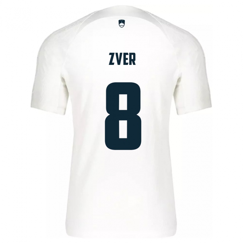 Kinderen Slovenië Mateja Zver #8 Wit Thuisshirt Thuistenue 24-26 T-Shirt