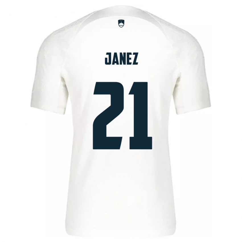 Kinderen Slovenië Korina Janež #21 Wit Thuisshirt Thuistenue 24-26 T-Shirt