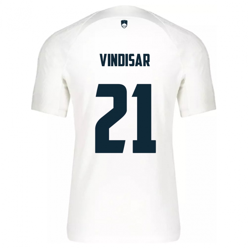 Kinderen Slovenië Zala Vindišar #21 Wit Thuisshirt Thuistenue 24-26 T-Shirt