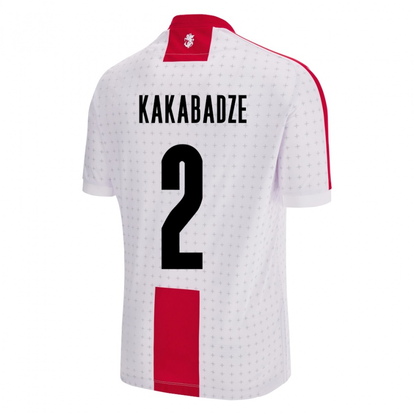 Kinderen Georgia Otar Kakabadze #2 Wit Thuisshirt Thuistenue 24-26 T-Shirt