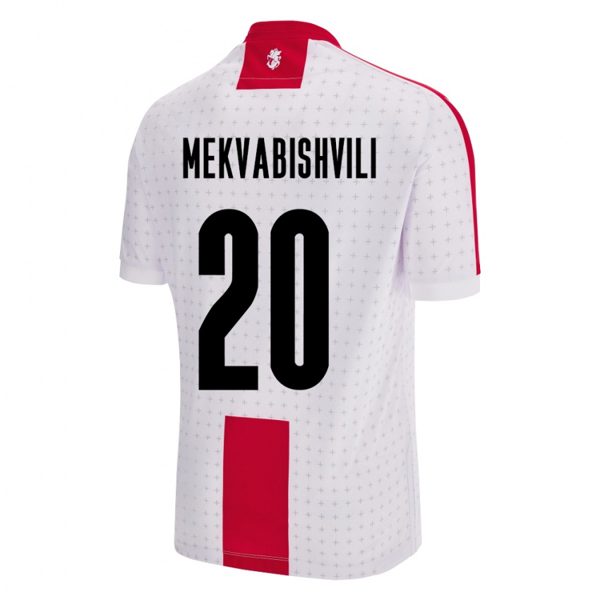 Kinderen Georgia Anzor Mekvabishvili #20 Wit Thuisshirt Thuistenue 24-26 T-Shirt