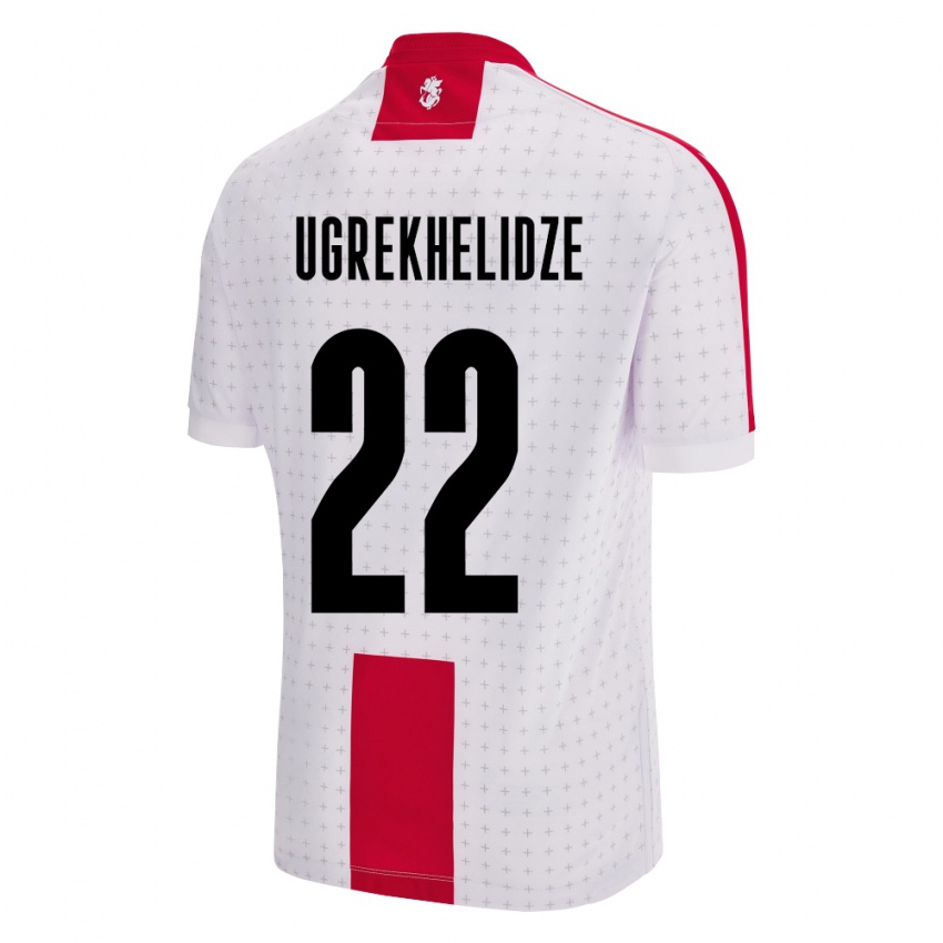 Kinderen Georgia Nikoloz Ugrekhelidze #22 Wit Thuisshirt Thuistenue 24-26 T-Shirt