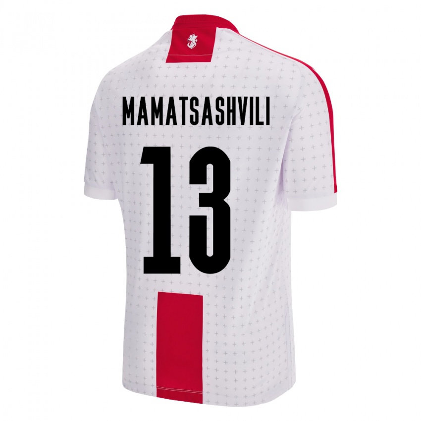 Kinderen Georgia Saba Mamatsashvili #13 Wit Thuisshirt Thuistenue 24-26 T-Shirt