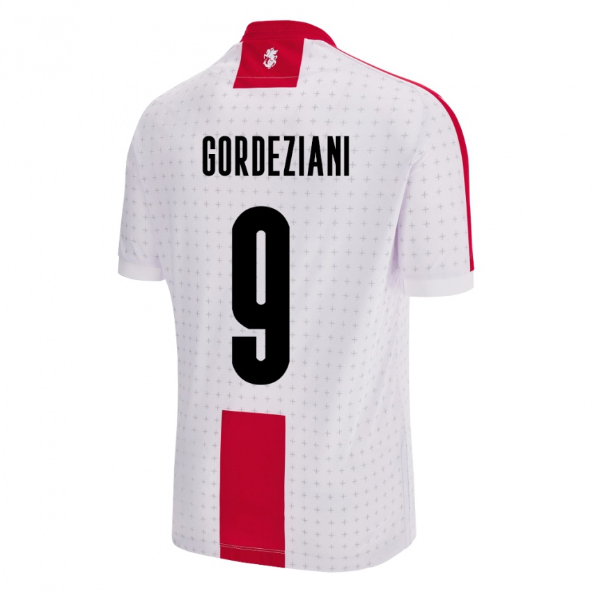 Kinderen Georgia Vasilios Gordeziani #9 Wit Thuisshirt Thuistenue 24-26 T-Shirt