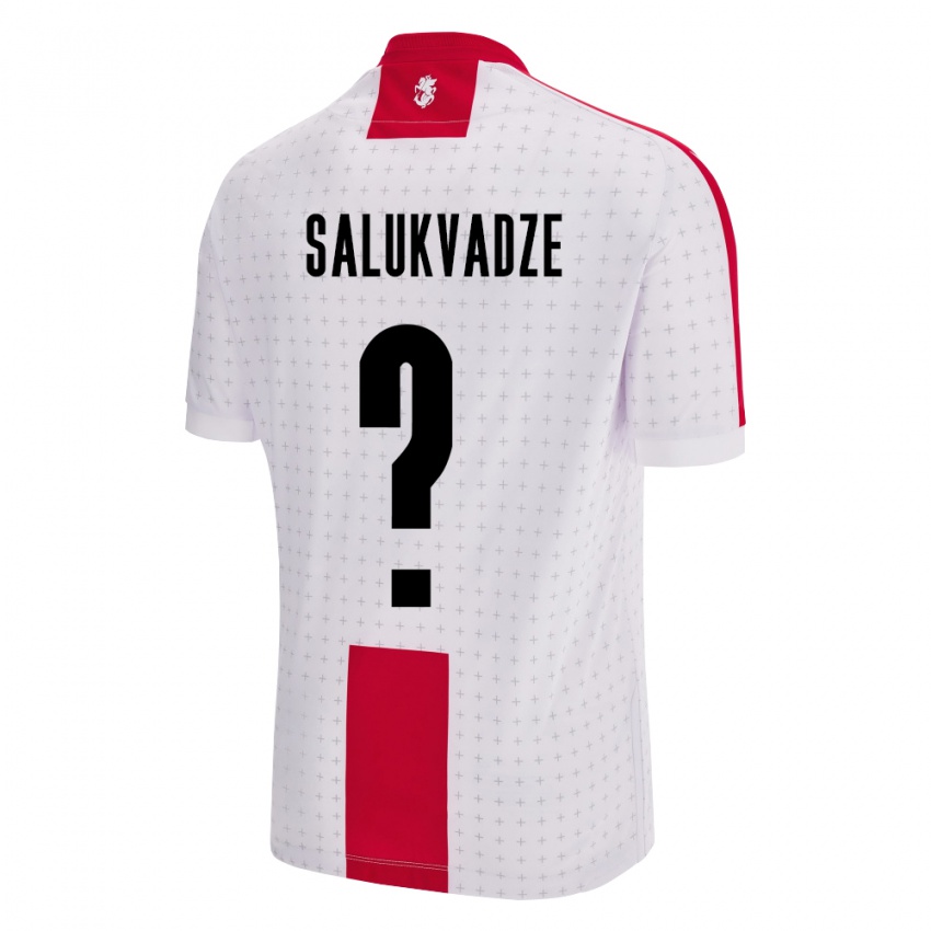 Kinderen Georgia Luka Salukvadze #0 Wit Thuisshirt Thuistenue 24-26 T-Shirt