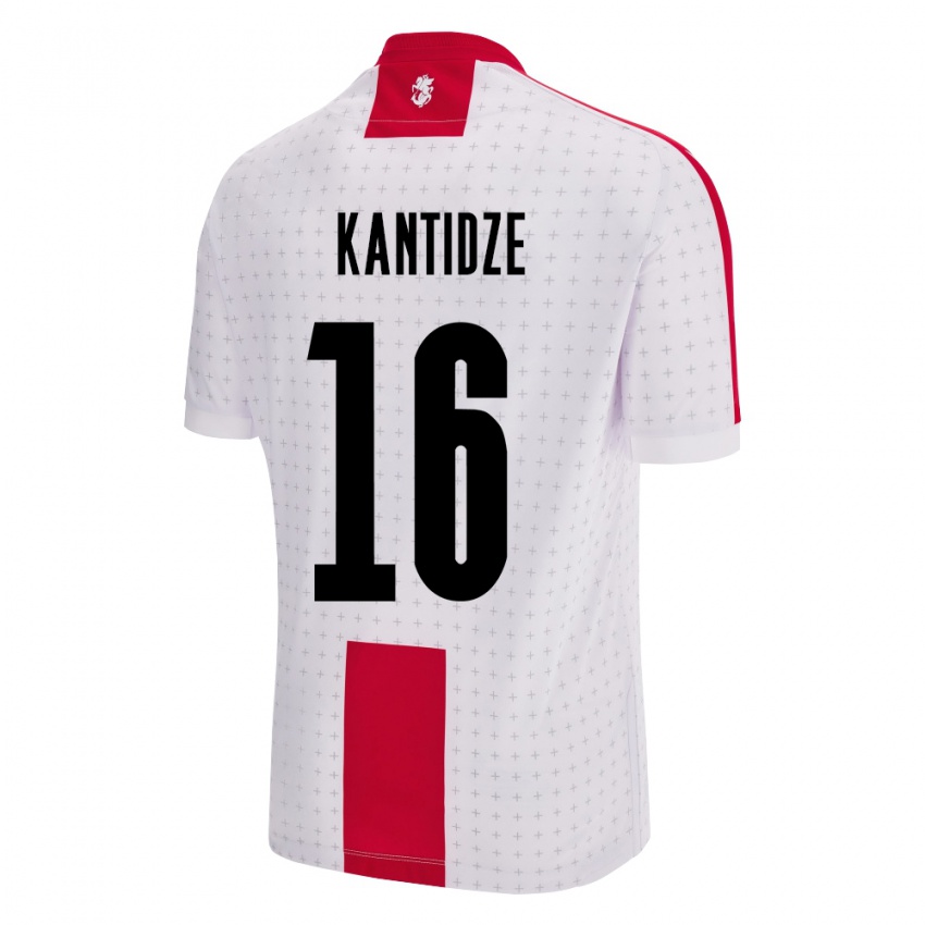 Kinderen Georgia Nikoloz Kantidze #16 Wit Thuisshirt Thuistenue 24-26 T-Shirt