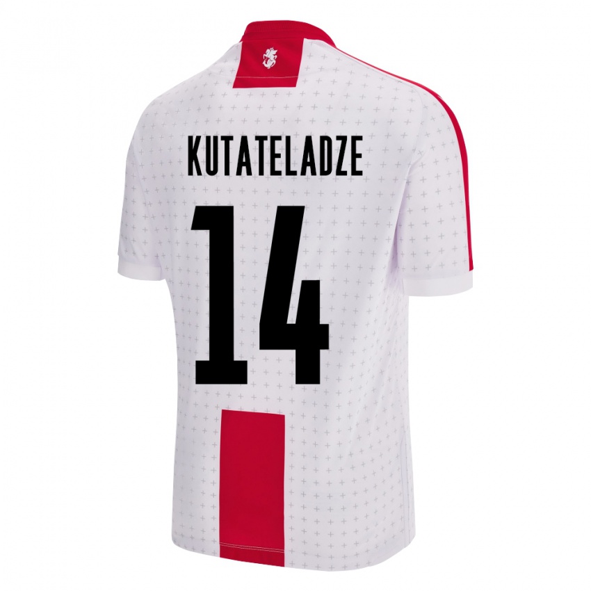 Kinderen Georgia Alexandre Kutateladze #14 Wit Thuisshirt Thuistenue 24-26 T-Shirt