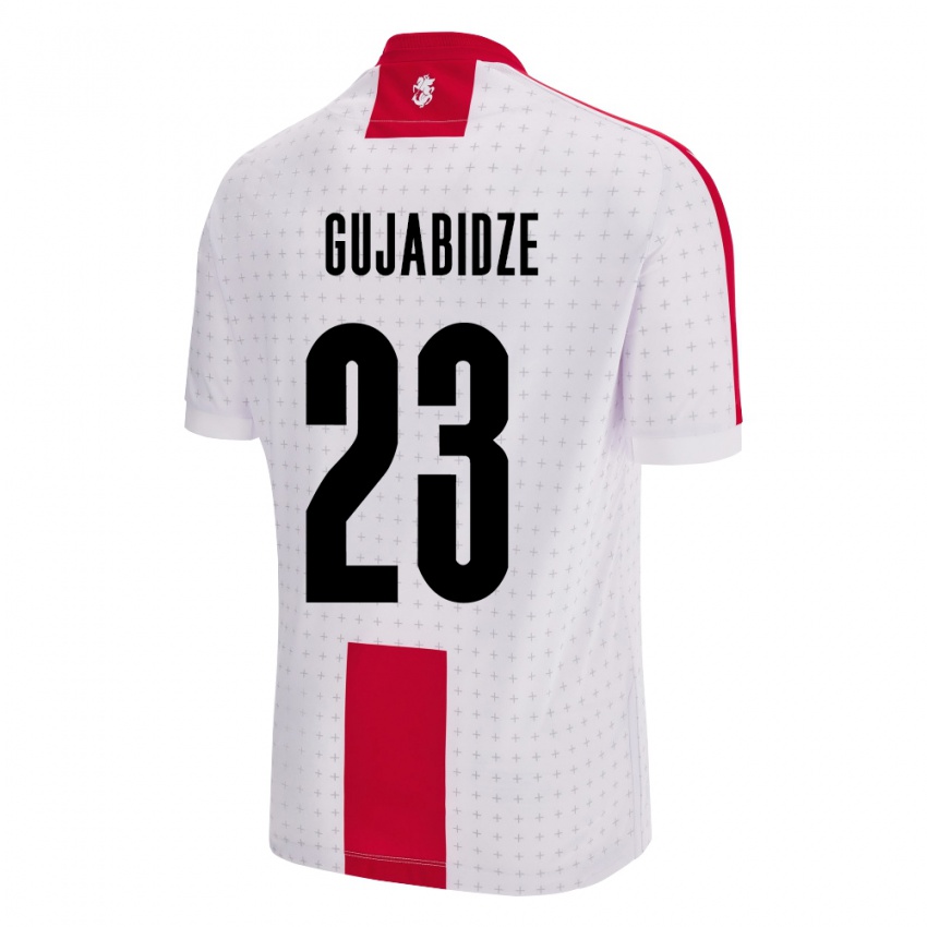 Kinderen Georgia Nino Gujabidze #23 Wit Thuisshirt Thuistenue 24-26 T-Shirt