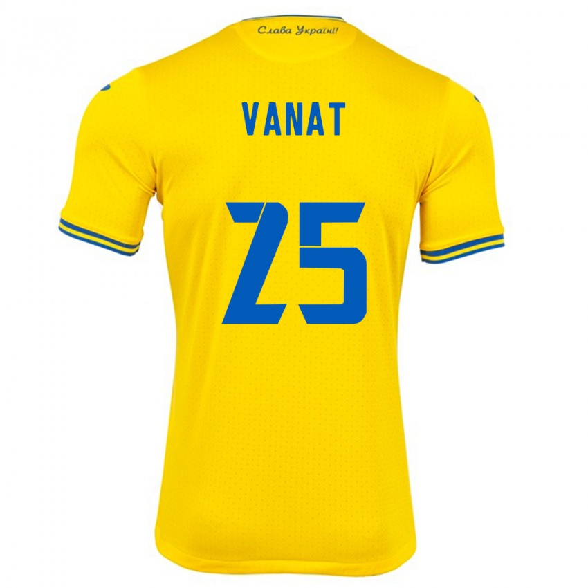 Kinderen Oekraïne Vladyslav Vanat #25 Geel Thuisshirt Thuistenue 24-26 T-Shirt