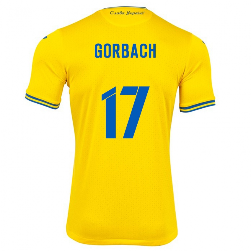 Kinderen Oekraïne Igor Gorbach #17 Geel Thuisshirt Thuistenue 24-26 T-Shirt