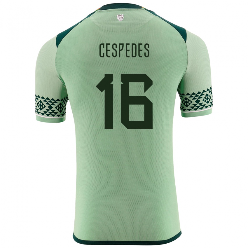 Kinderen Bolivia Boris Céspedes #16 Licht Groen Thuisshirt Thuistenue 24-26 T-Shirt