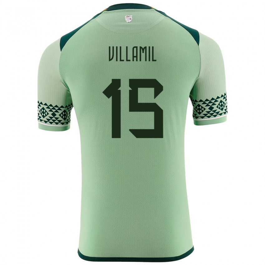 Kinderen Bolivia Gabriel Villamíl #15 Licht Groen Thuisshirt Thuistenue 24-26 T-Shirt