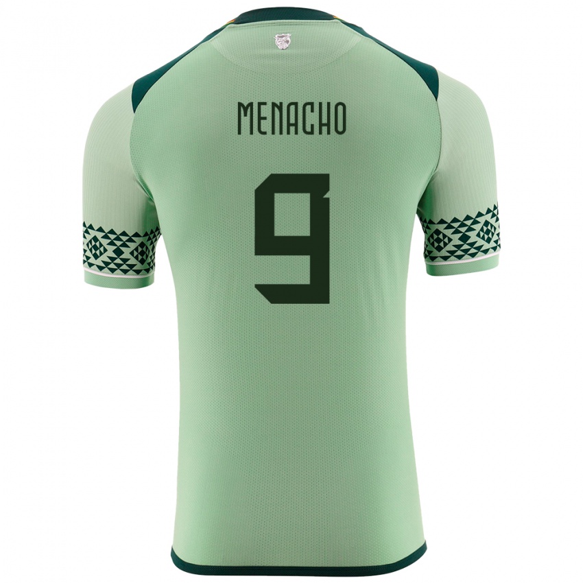 Kinderen Bolivia Cesar Menacho #9 Licht Groen Thuisshirt Thuistenue 24-26 T-Shirt