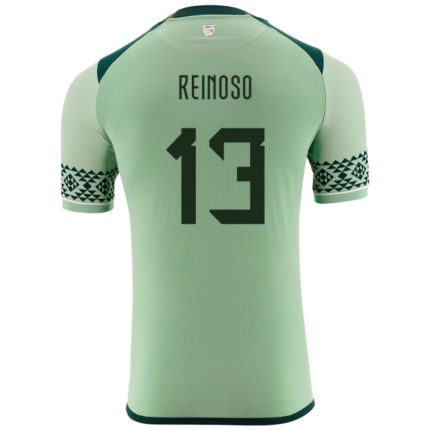 Kinderen Bolivia Jair Reinoso #13 Licht Groen Thuisshirt Thuistenue 24-26 T-Shirt