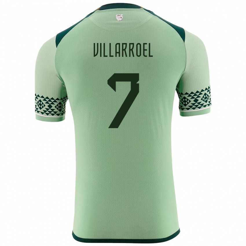 Kinderen Bolivia Miguel Villarroel #7 Licht Groen Thuisshirt Thuistenue 24-26 T-Shirt