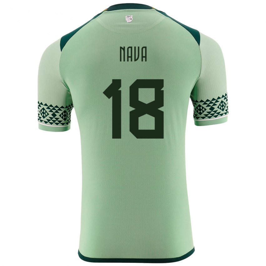 Kinderen Bolivia Fernando Nava #18 Licht Groen Thuisshirt Thuistenue 24-26 T-Shirt